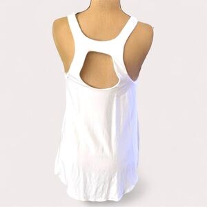 Tart White Cutout Back Tank Top